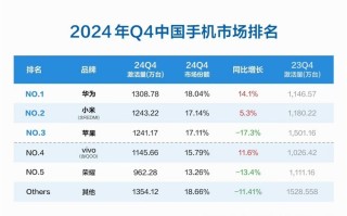 2024年中国手机市场份额公布，排名大洗牌，华为小米成赢家