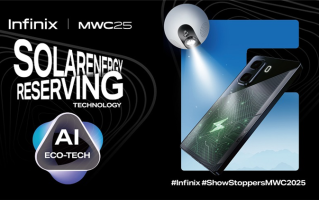 传音在MWC 2025展示太阳能充电概念机：室内户外都能充，更高2W功率