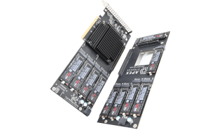 Apex储存推出X21 M.2扩展卡，100条通道，支持21个PCIe 4.0设备