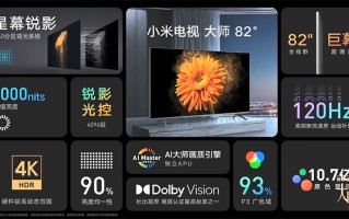 小米电视大师82英寸至尊纪念版正式发布：8K分辨率 售价49999元