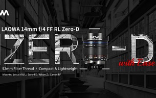老蛙发布14mm f4 FF镜头 兼容52mm螺纹滤镜