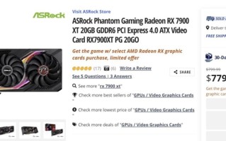 AMD Radeon RX 7900 XT显卡降价近20%