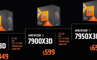 AMD公布锐龙7000 X3D系列处理器售价：449美元起，2月28日发售