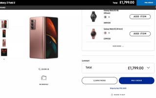 Galaxy Z Fold 2在英国开启预售，售价约合人民币16300元