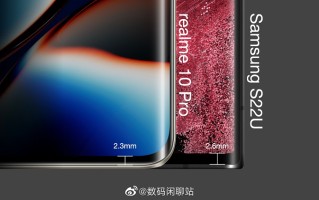 真我realme 10 Pro被曝是曲面屏，下巴非常窄，只有2.3mm