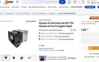 英特尔新款至强处理器散热器上架：LGA4677接口