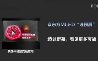 京东方宣布推出透明度超过65%的透明MLED显示屏