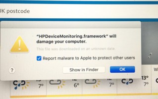 苹果Mac出现新bug HP打印机驱动被标为恶意软件