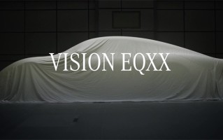 奔驰官方发布Vision EQXX概念车预告图，将于2022年正式亮相