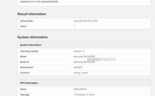 三星 Galaxy M34现身Geekbench，预计7月7日发布