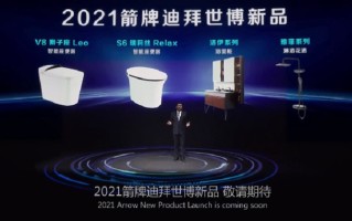 箭牌家居发布四大迪拜世博新品，覆盖座便器、浴室柜及淋浴花洒