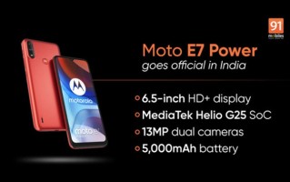 摩托罗拉E7 Power发布，5000毫安电池，667元起售