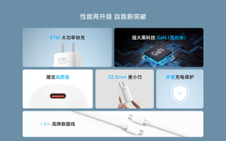 小米67W Gan小布丁充电器上架，圆润小巧售价149元