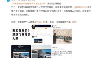 车圈女神宋紫薇，已从理想汽车离职！
