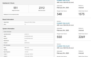 疑似华为P60标准版GeekBench 5跑分出炉 或搭载骁龙778G 4G处理器