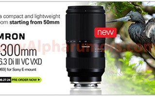 兼顾微距和打鸟的便携神器？ 腾龙或于6月6日发布50-300mm F4.5-6.3镜头