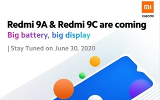 Redmi 9A/9C官宣：6月30日发布 搭载MIUI 12操作系统